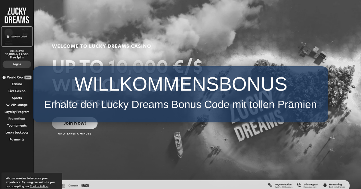 Lucky Dreams Bonus Code 2026 - Deutschland | Verifizierter Bonus